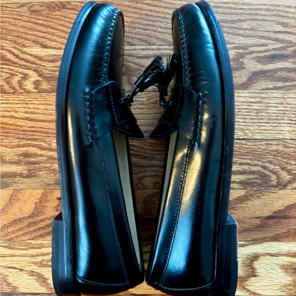 Cole Haan Glossy Black Tassel Loafers - Size 10 - Picture 5 of 9